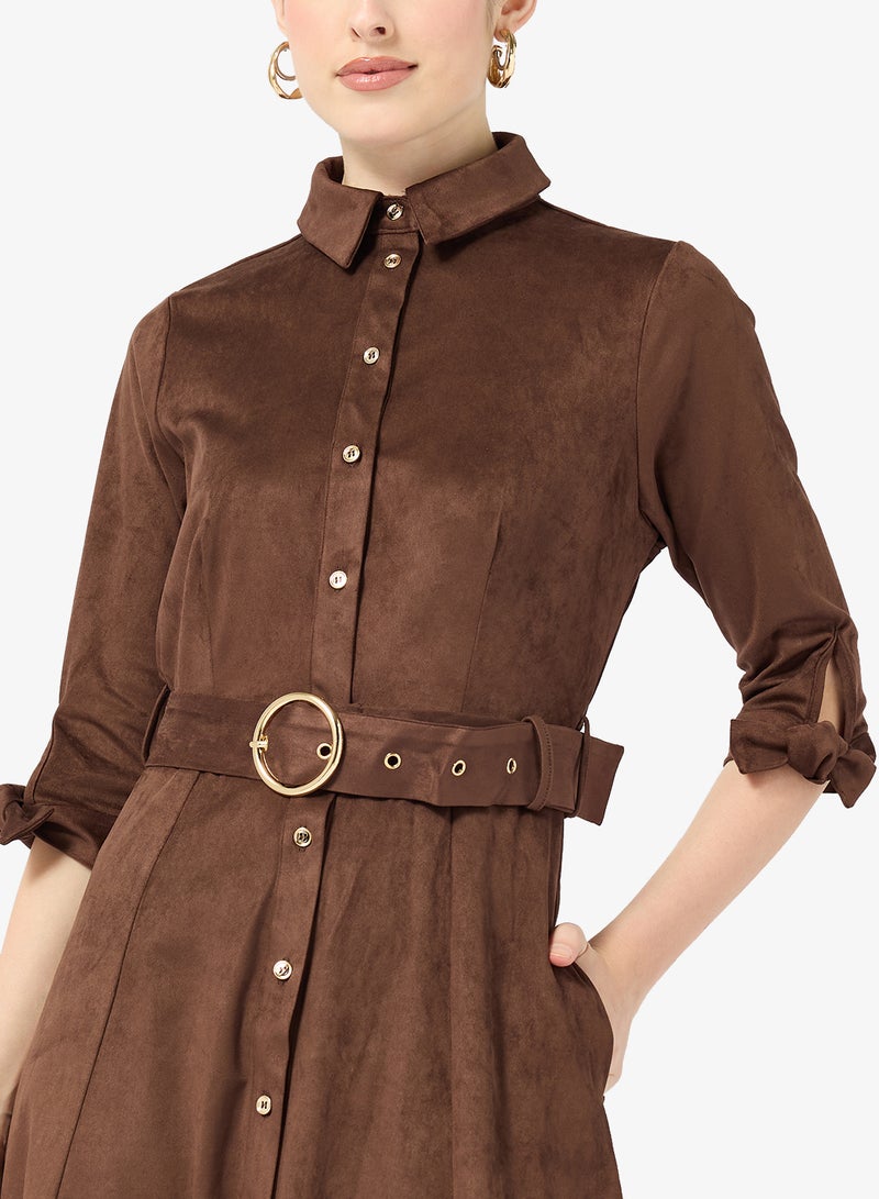 Style Cheat Suede Daphne Dress - Image 3